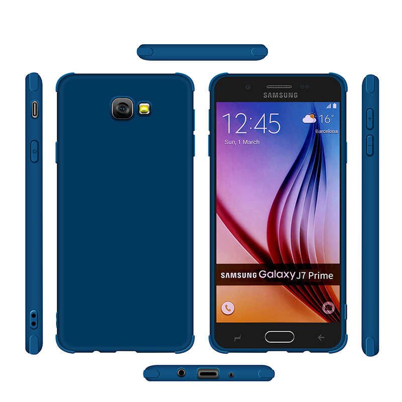 Samsung Galaxy J7 Prime Sililkon Mat Soft Yüzeyli Kapak (NEVA) Lacivert