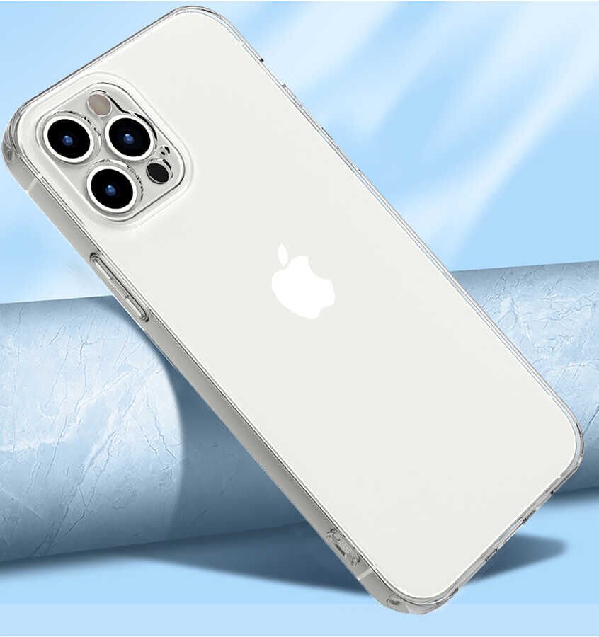 Apple iPhone 12 Pro Kılıf HEPTEKİLETİŞİM Kamera Korumalı Süper Silikon Kapak