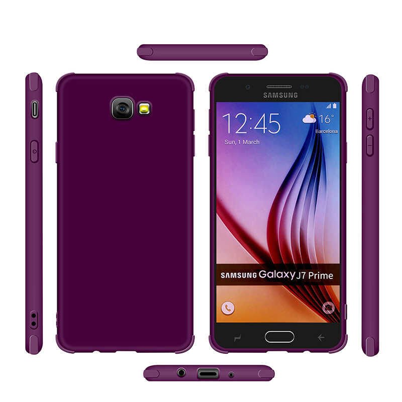 Samsung Galaxy J7 Prime Sililkon Mat Soft Yüzeyli Kapak (NEVA) Mor