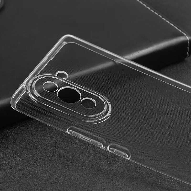 Huawei Nova 10 Pro Şeffaf Kılıf Yumuşak İnce Tasarımlı Kapak (SÜPER) Renksiz