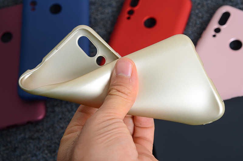 Huawei Y9 Prime 2019 Kılıf Yumuşak Dokulu Soft Esnek İnce Mat Renkli Silikon Kapak (PREMİER) Gold