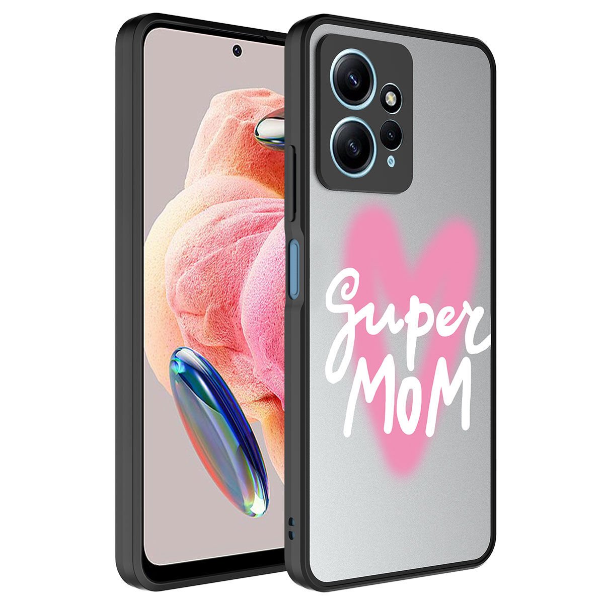 Xiaomi Redmi Note 12 4G Kılıf Aynalı Desenli Kamera Korumalı Parlak HEPTEKİLETİŞİM Mirror Kapak