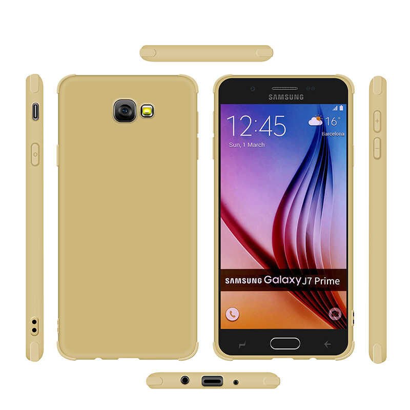 Samsung Galaxy J7 Prime Sililkon Mat Soft Yüzeyli Kapak (NEVA) Gold