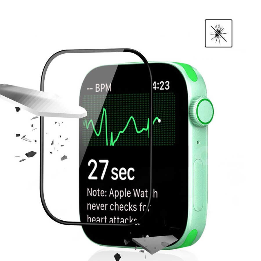 Apple Watch 7 41mm HEPTEKİLETİŞİM PMMA Pet Saat Ekran Koruyucu