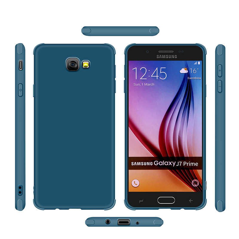 Samsung Galaxy J7 Prime Sililkon Mat Soft Yüzeyli Kapak (NEVA) Petrol Mavi