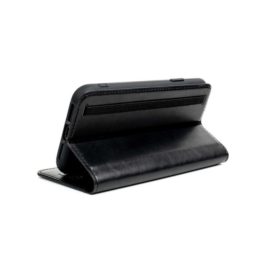 Samsung Galaxy Note 9 Kapaklı Kılıf Standlı 360 Tam Korumalı Kadife İç Yüzeyli (MULTİ) Siyah