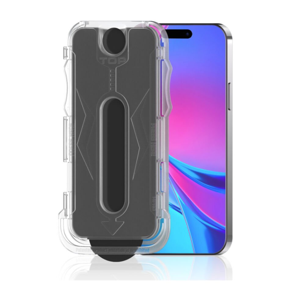 Apple iPhone 15 Pro HEPTEKİLETİŞİM Kolay Uygulama Aparatlı 5D Magic Privacy Glass Hayalet Cam Ekran