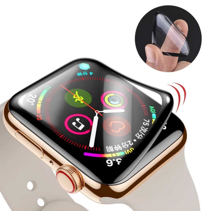 Apple Watch 44mm HEPTEKİLETİŞİM PMMA Silikon Body Saat Ekran Koruyucu