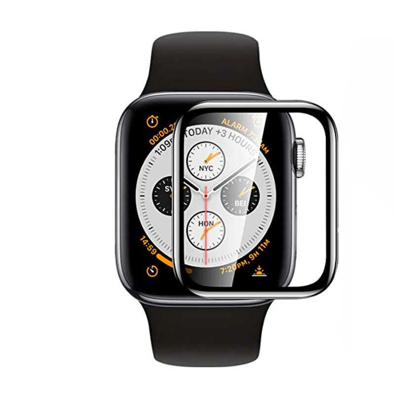 Apple Watch 44mm HEPTEKİLETİŞİM PMMA Silikon Body Saat Ekran Koruyucu