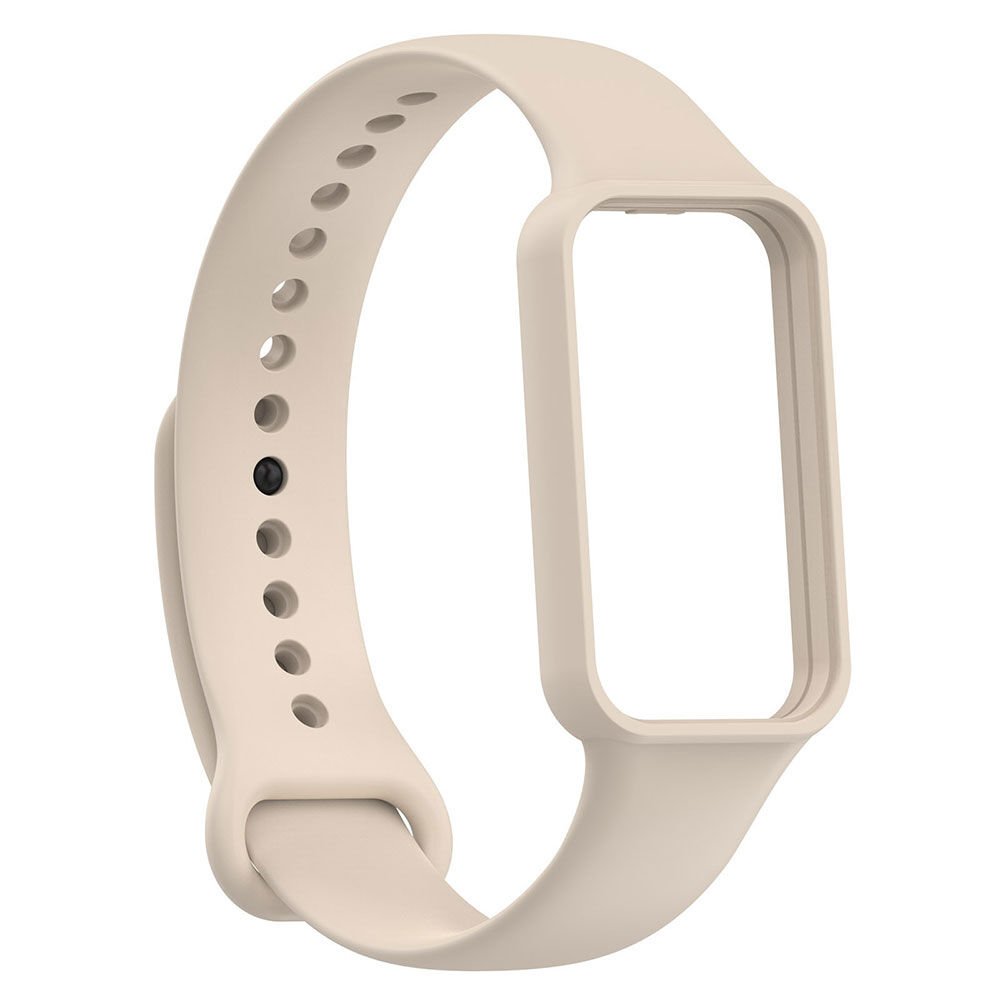 Xiaomi Amazfit Band 7 Silikon Kordon Gösterişli Yumuşak Silikon Tasarım (KRD-87) Krem