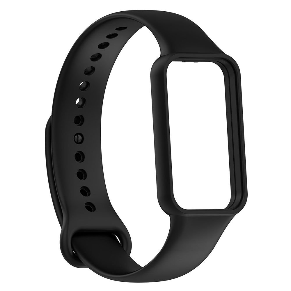 Xiaomi Amazfit Band 7 Silikon Kordon Gösterişli Yumuşak Silikon Tasarım (KRD-87) Siyah
