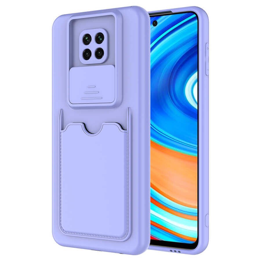 Xiaomi Redmi Note 9 Pro Kılıf Cüzdan Sürgülü Kamera Korumalı Kartllıklı Bölmeli Kapak (Kartix) Koyu Yeşil