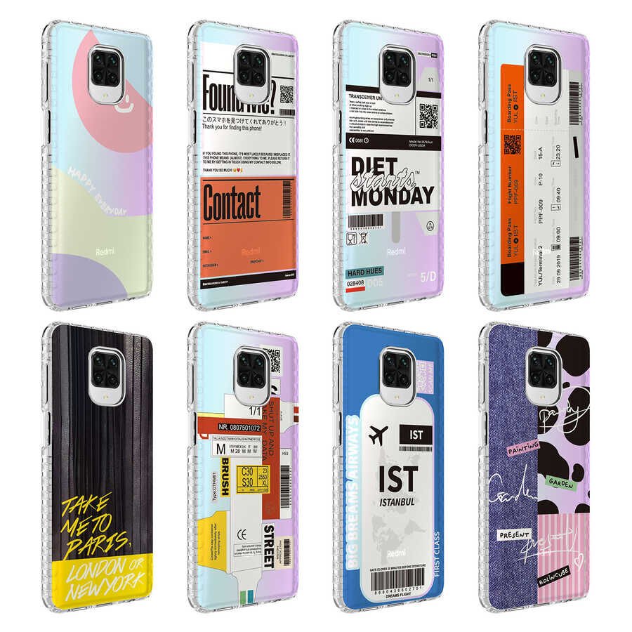 Xiaomi Redmi Note 9S Kılıf Kamera Çıkıntılı Airbag Kenarlı Darbe Emici Desenli Kapak (ELEGANS) NO2