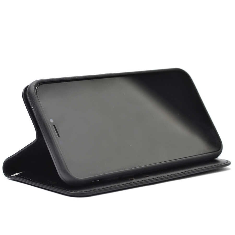 Samsung Galaxy A54 Kılıf Pu Deri Kapaklı Standlı Kartlıklı Bölmeli Deluxe Cüzdan Gold