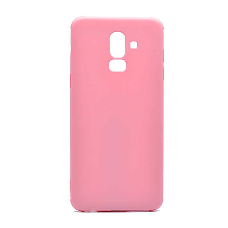 Samsung Galaxy J8 Sililkon Mat Soft Yüzeyli Kapak (NEVA) Pembe Açık
