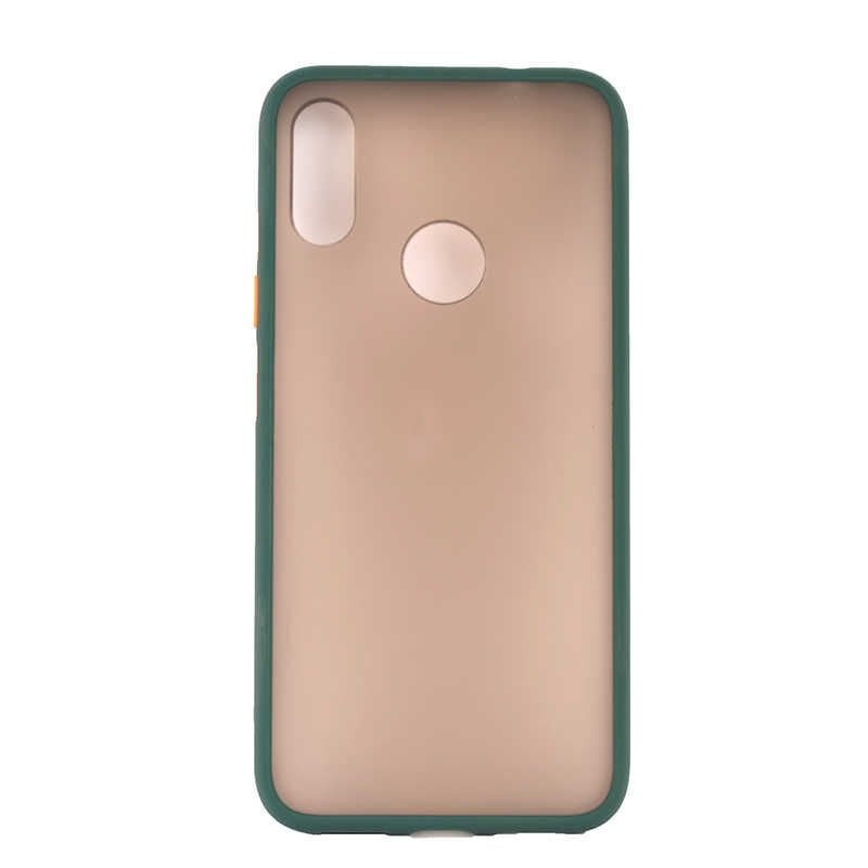 Xiaomi Redmi Note 7 Kılıf Mat Parmak İzi Yapmaz Renkli Tuşlu Sert Silikon Kapak (fri) Koyu Yeşil