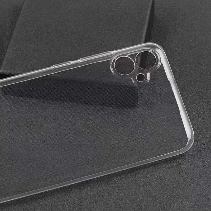 Samsung Galaxy A04E Şeffaf Kılıf Yumuşak İnce Tasarımlı Kapak (SÜPER) Renksiz