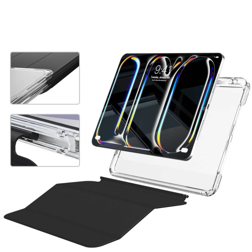 Apple iPad Pro 11 2024 Tablet Kılıf Magnetik Ayrılabilen Airbagli Ultra Korumalı Kapak (Sliding) Lavender