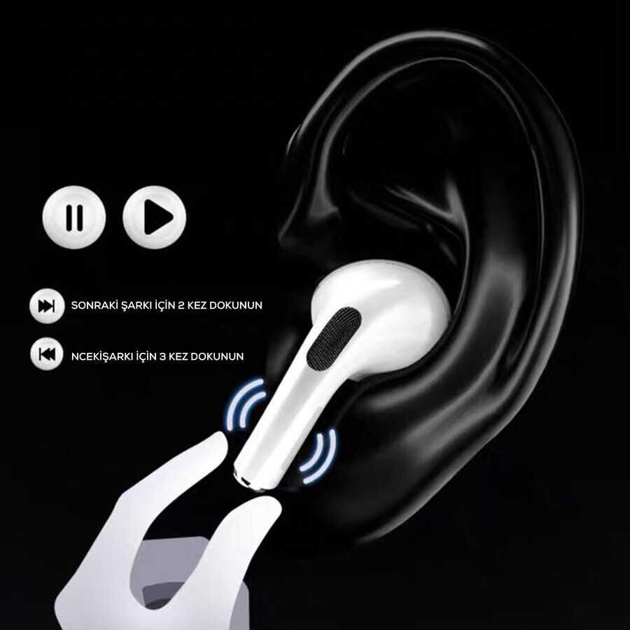 Hafif Portatif Kolayca Taşınabilir Dizayn Kulaklık (BTK-ZR59 Space Serisi Bluetooth Kulaklık) Beyaz