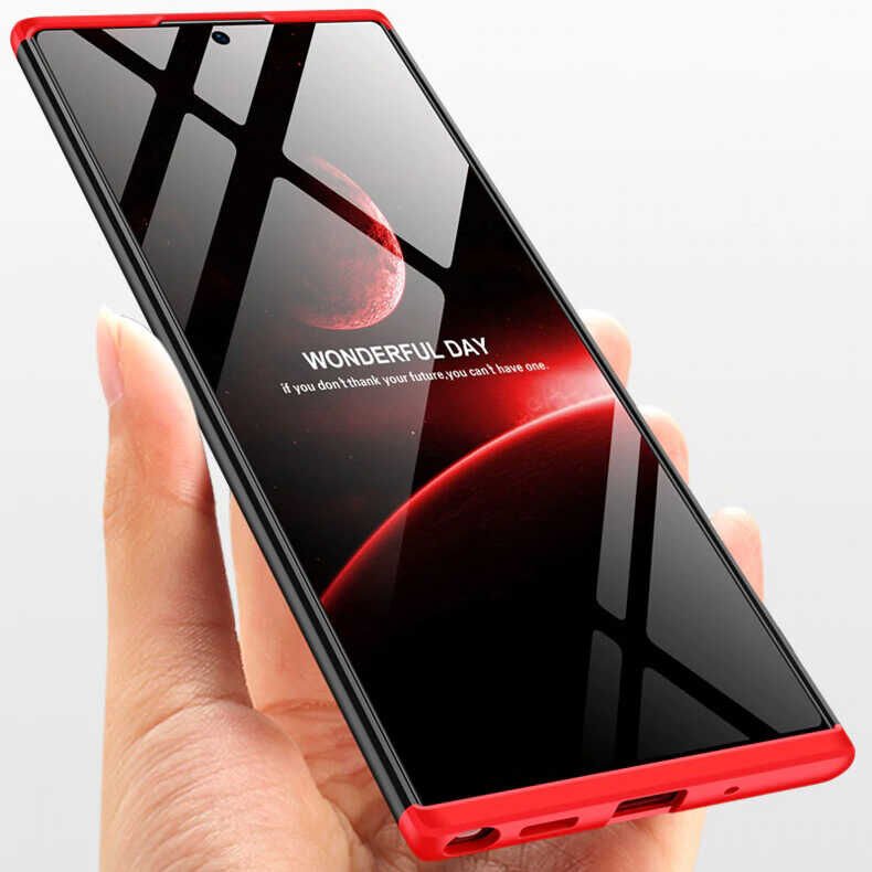 Samsung Galaxy Note 20 Ultra Kılıf 360 Tam Koruma Ön Ve Arka Sert Mika Kapak Orjinal Ays Gkk Kapak Rose Gold