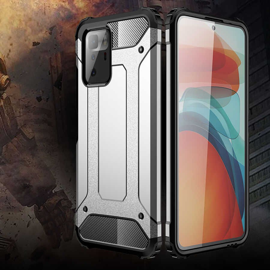 Xiaomi Poco X3 GT Kılıf Armor Köşe Korumalı Çift Katman Tank Zırh Kapak (CRASH) Kırmızı