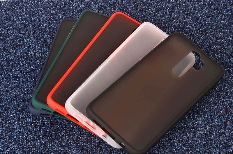Xiaomi Redmi Note 8 Pro Kılıf Mat Parmak İzi Yapmaz Renkli Tuşlu Sert Silikon Kapak (fri) Siyah