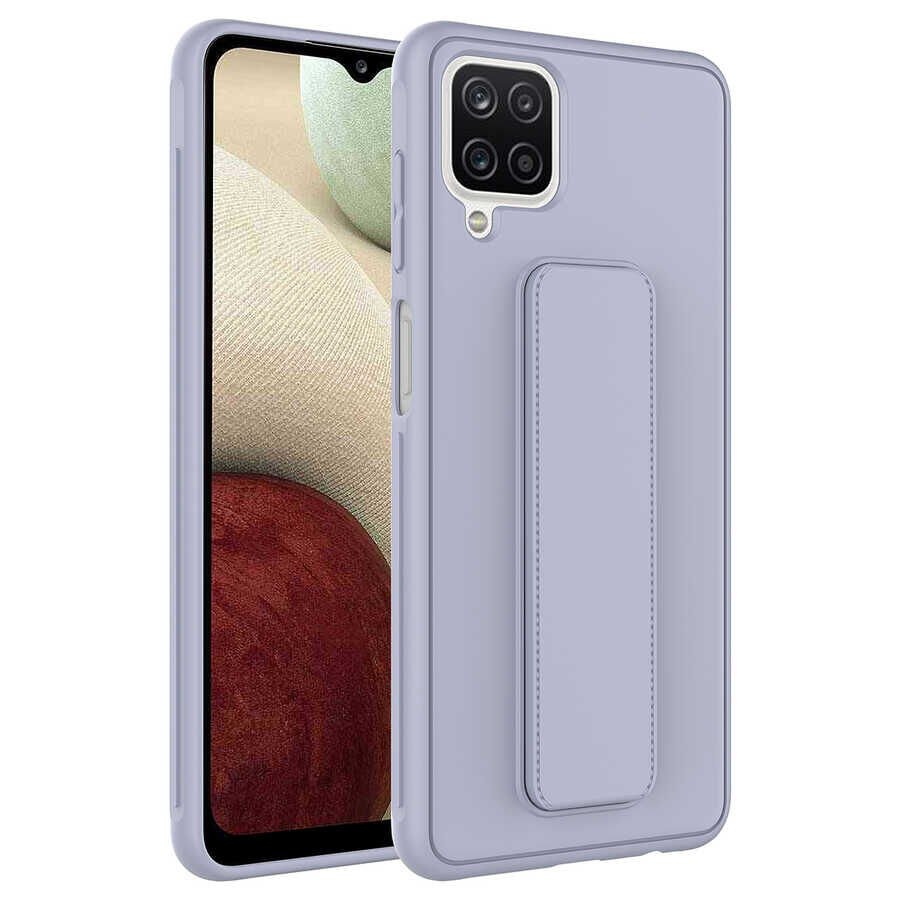 Samsung Galaxy A12 Kılıf HEPTEKİLETİŞİM Qstand Kapak