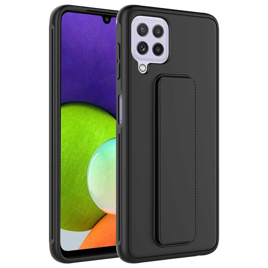Samsung Galaxy M32 Kılıf HEPTEKİLETİŞİM Qstand Kapak