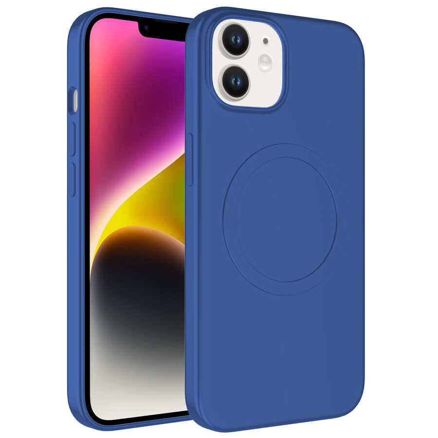 Apple iPhone 11 Kılıf Magsafe Wireless Şarj Özellikli Pastel Renk Silikon HEPTEKİLETİŞİM Plas Kapak