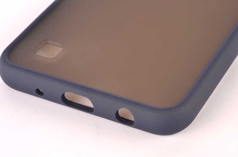 Samsung Galaxy A10 Kılıf Mat Parmak İzi Yapmaz Renkli Tuşlu Sert Silikon Kapak (fri) Lacivert