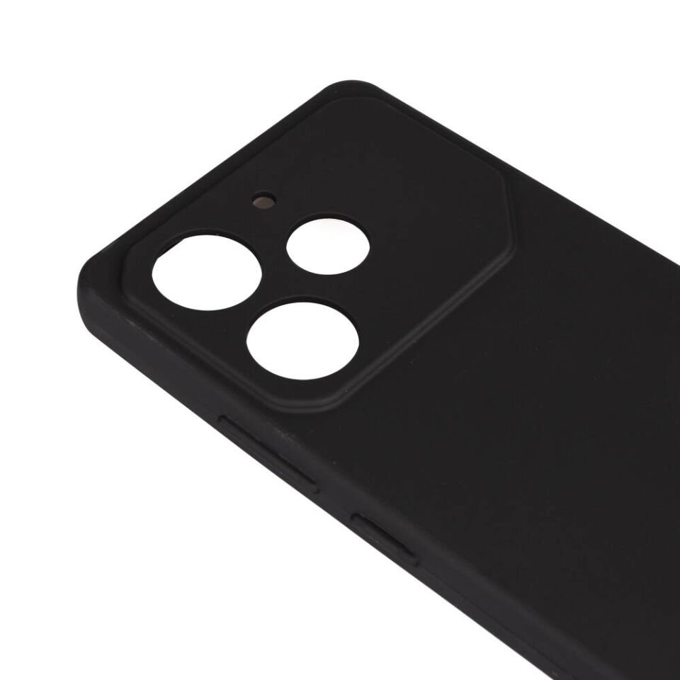 Tecno Pova 6 Pro Kılıf Kamera Korumalı Esnek Renkli Silikon Kapak (Biye) Siyah