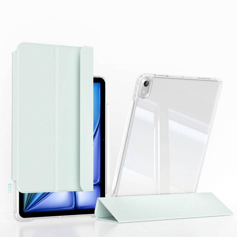 Apple iPad Air 13 2024 Tablet Kılıf Magnetik Ayrılabilen Airbagli Ultra Korumalı Kapak (Sliding) Lavender