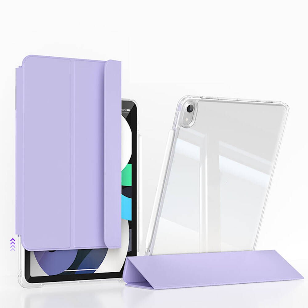Apple iPad Air 13 2024 Tablet Kılıf Magnetik Ayrılabilen Airbagli Ultra Korumalı Kapak (Sliding) Lavender
