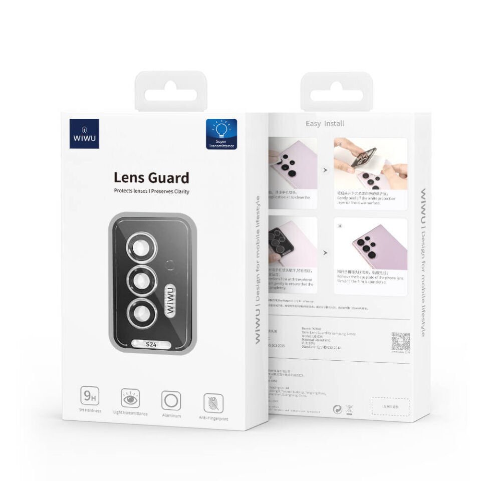 Samsung Galaxy S24 Wiwu LG-008 Lens Guard Darbelere Karşı Dayanıklı Kamera Lens Koruyucu