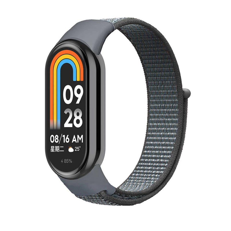 Xiaomi Mi Band 9 Hasır Kordon Kaliteli Tasarım (KRD-03) Gri