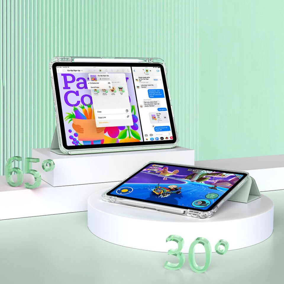 Apple iPad Air 13 2024 Tablet Kılıf Magnetik Ayrılabilen Airbagli Ultra Korumalı Kapak (Sliding) Siyah