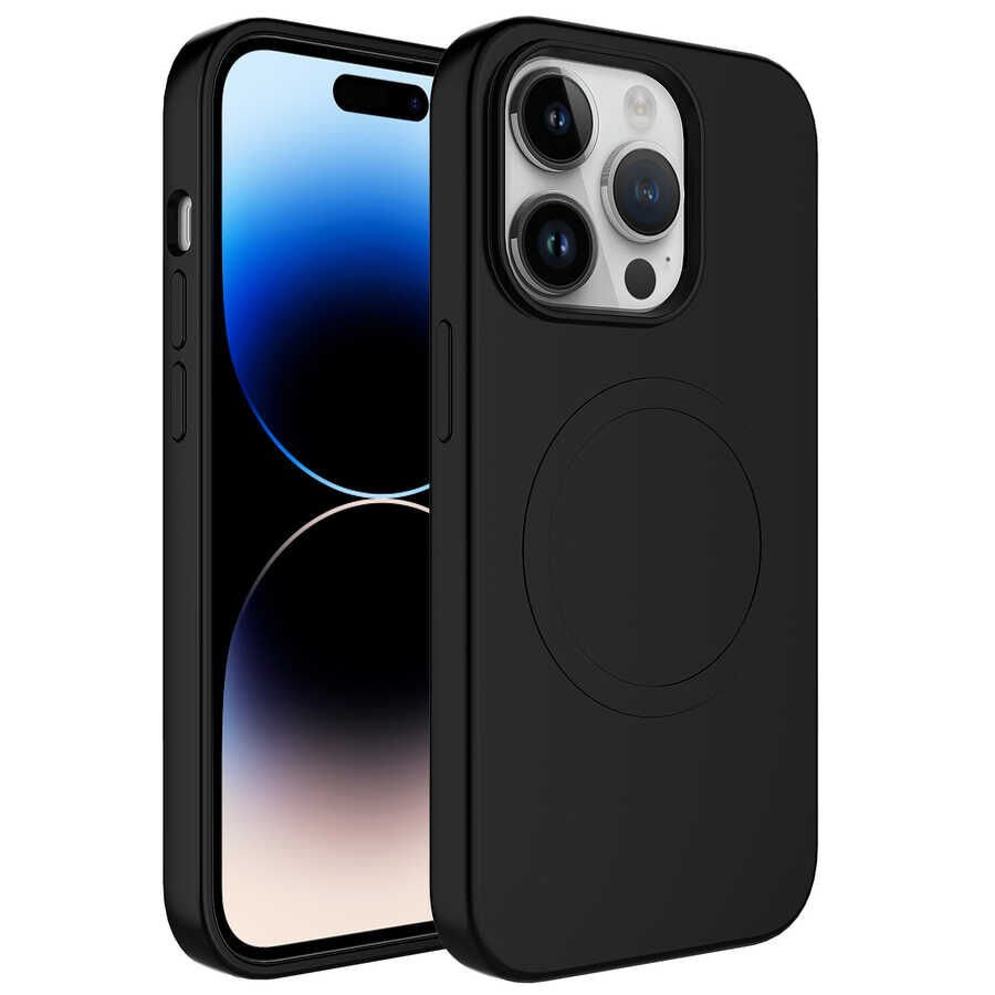 Apple iPhone 12 Pro Kılıf Magsafe Wireless Şarj Özellikli Pastel Renk Silikon HEPTEKİLETİŞİM Plas Kapak