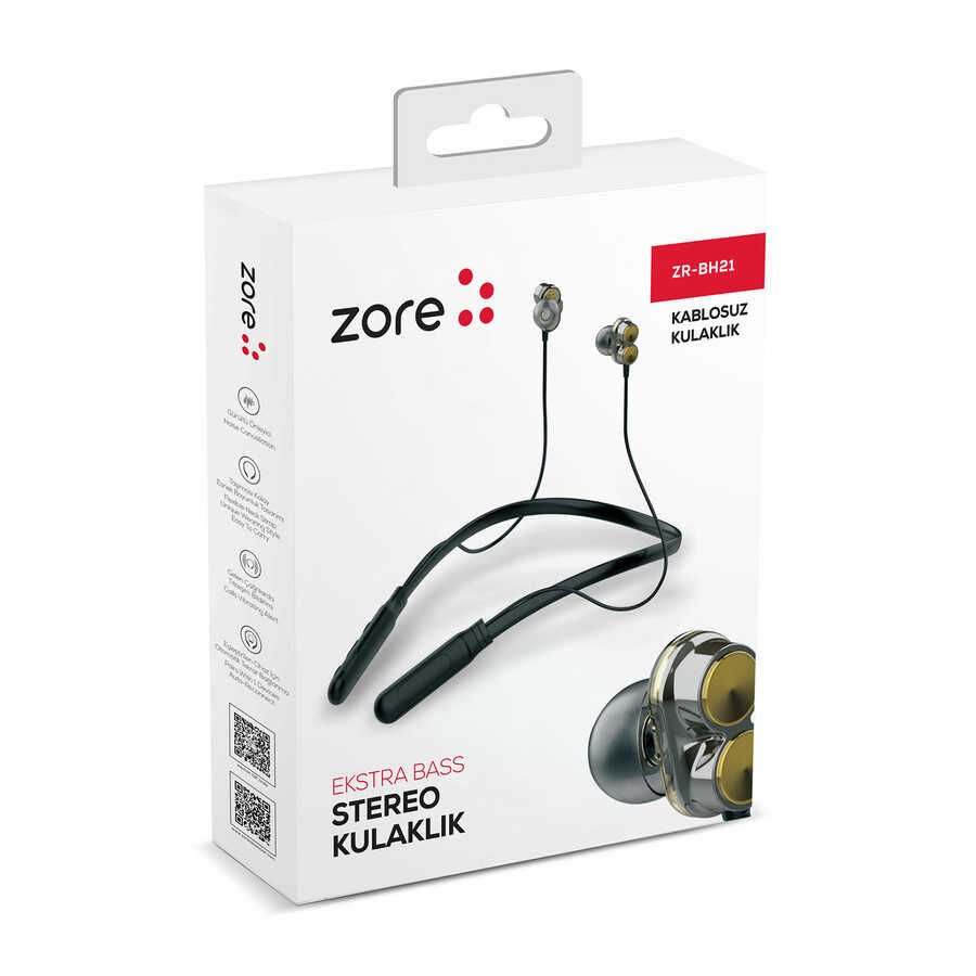 Hafif Portatif Kolayca Taşınabilir Dizayn Kulaklık (ZR-BH21 Bluetooth Kulaklık) Siyah