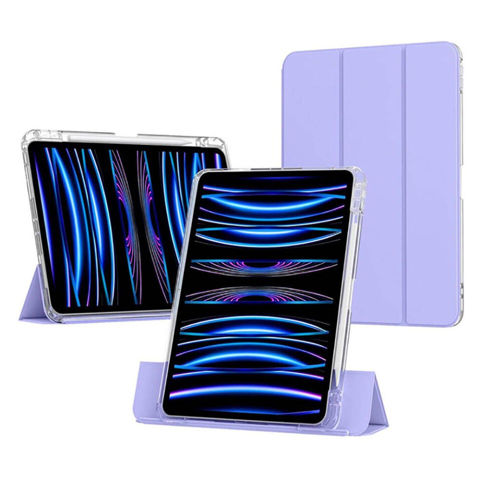 Apple iPad Air 11 2024 Tablet Kılıf Magnetik Ayrılabilen Airbagli Ultra Korumalı Kapak (Sliding) Açık Yeşil