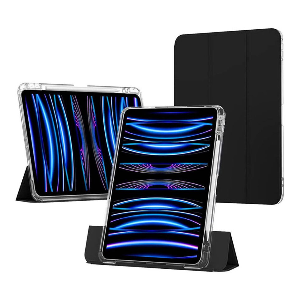 Apple iPad Air 11 2024 Tablet Kılıf Magnetik Ayrılabilen Airbagli Ultra Korumalı Kapak (Sliding) Açık Yeşil
