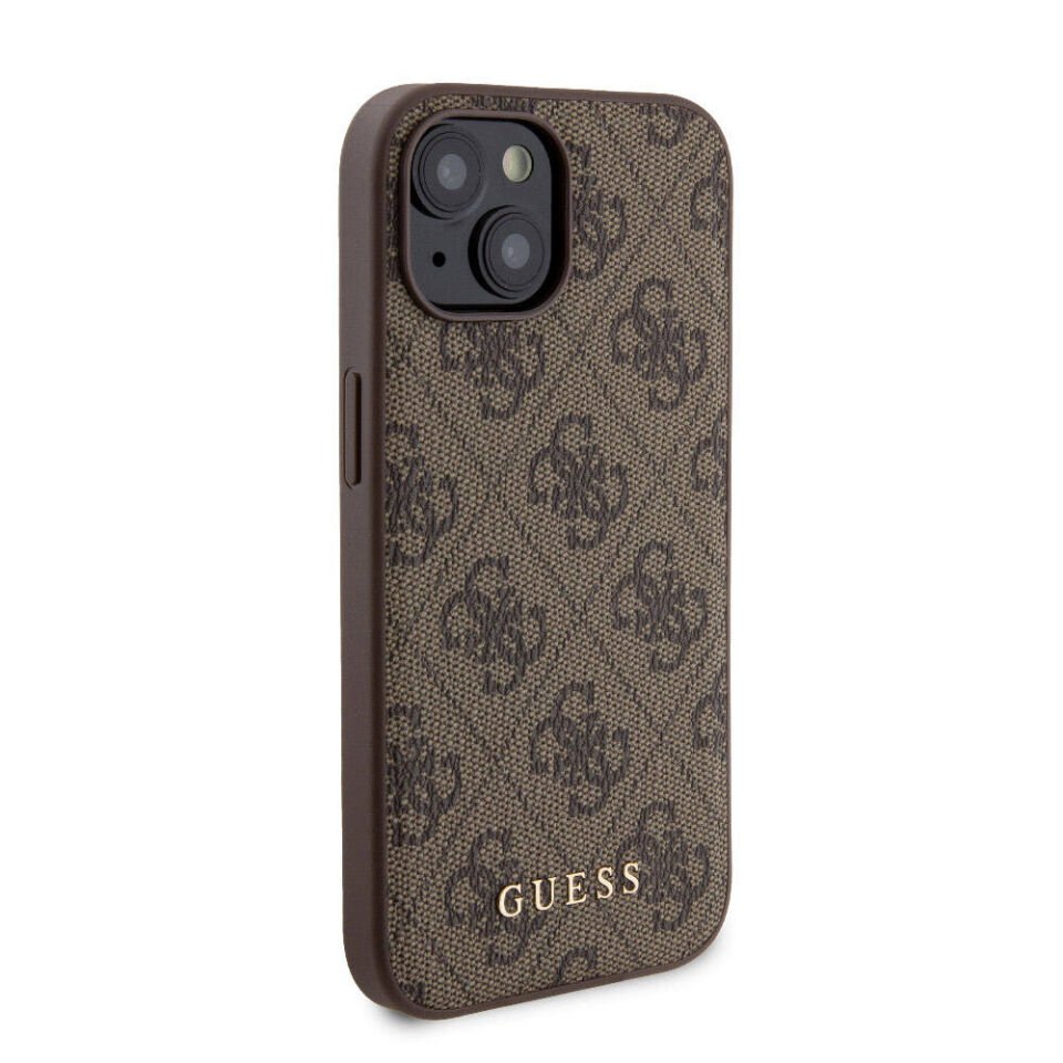 Apple iPhone 14 Kılıf Guess Orjinal Lisanslı Magsafe Şarj Özellikli Yazı Logolu 4G Desenli Kapak + Powerbank 5000mAh 2in1 Set