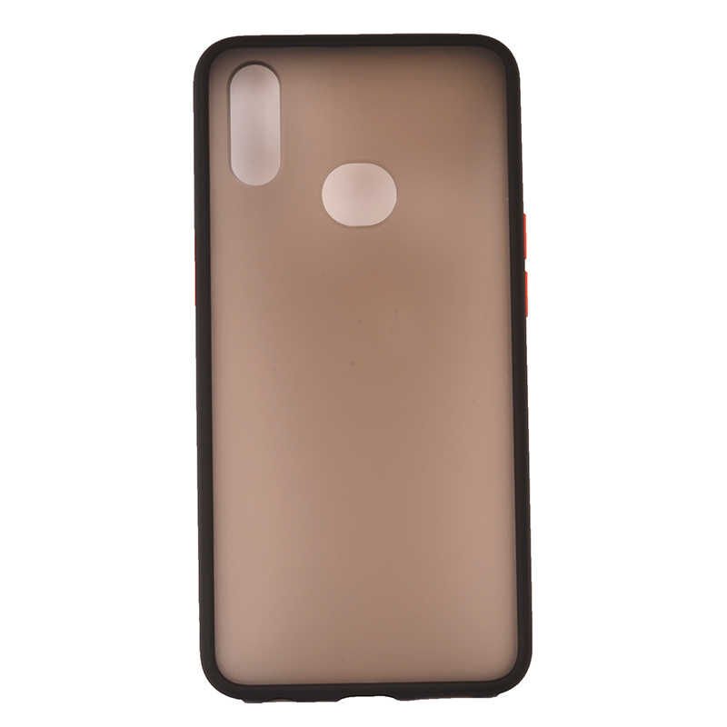 Samsung Galaxy A10S Kılıf Mat Parmak İzi Yapmaz Renkli Tuşlu Sert Silikon Kapak (fri) Koyu Yeşil