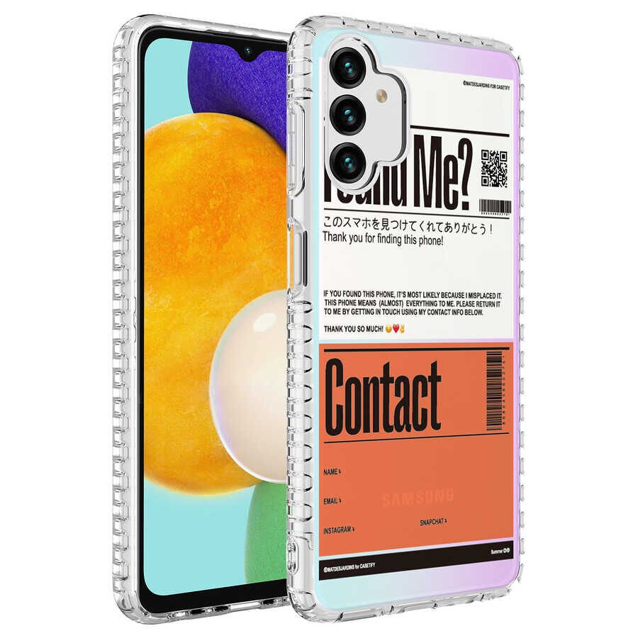 Samsung Galaxy A13 4G Kılıf Kamera Çıkıntılı Airbag Kenarlı Darbe Emici Desenli Kapak (ELEGANS) NO6