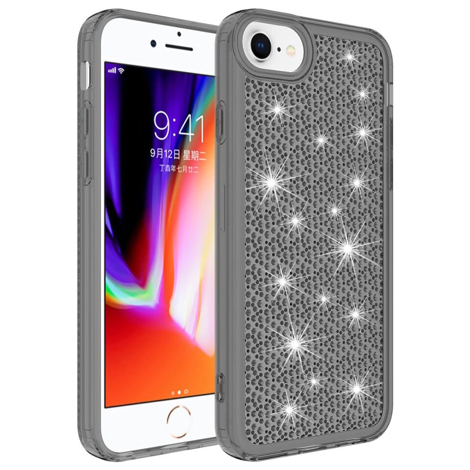 Apple iPhone SE 2020 Kılıf Airbagli Parlak Tasarımlı HEPTEKİLETİŞİM Snow Kapak