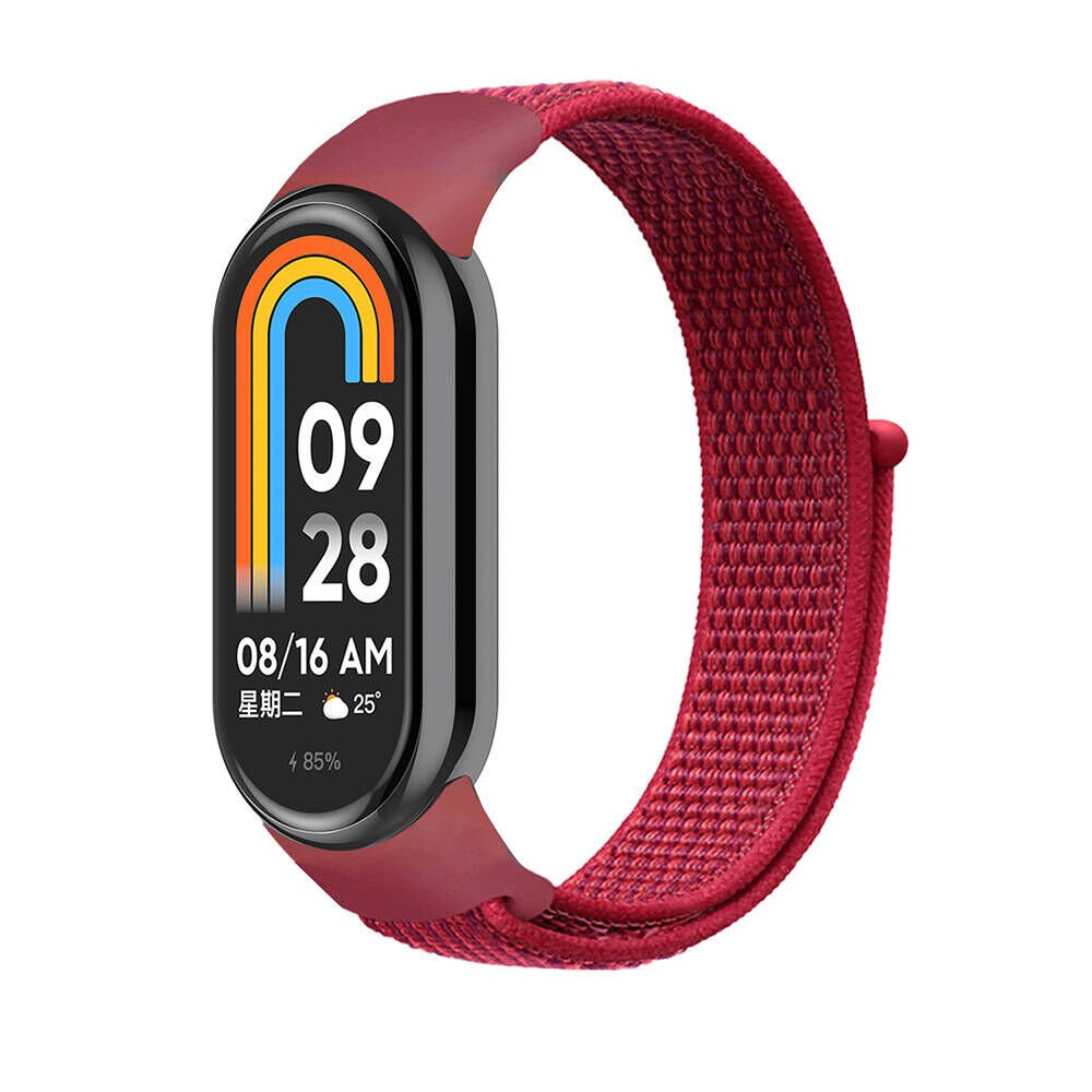 Xiaomi Mi Band 9 Hasır Kordon Kaliteli Tasarım (KRD-03) Kırmızı
