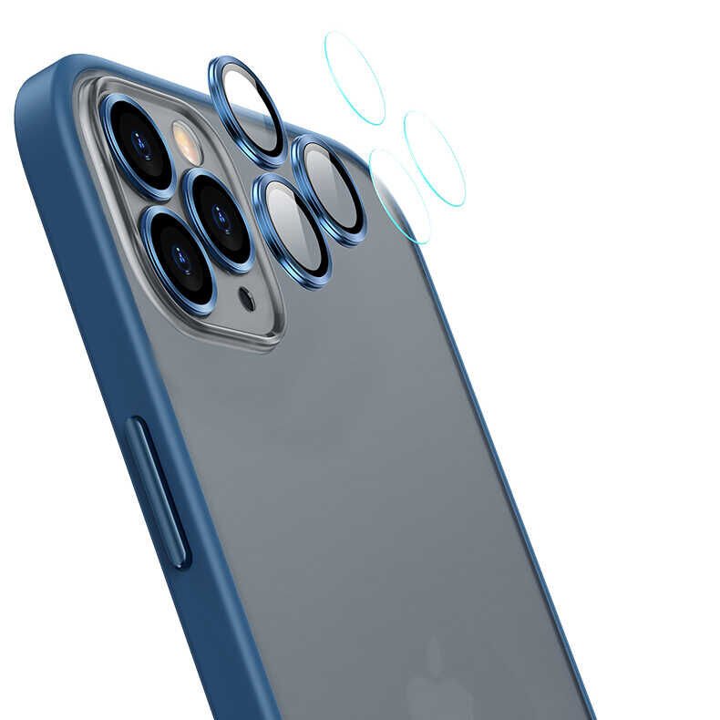 Apple  iPhone 13 Pro Kılıf Lens Koruyuculu Kenarları Renkli Arkası Mat Kapak (retro) Yeşil