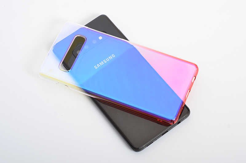 Samsung Galaxy S10 Kılıf HEPTEKİLETİŞİM Renkli Transparan Kapak