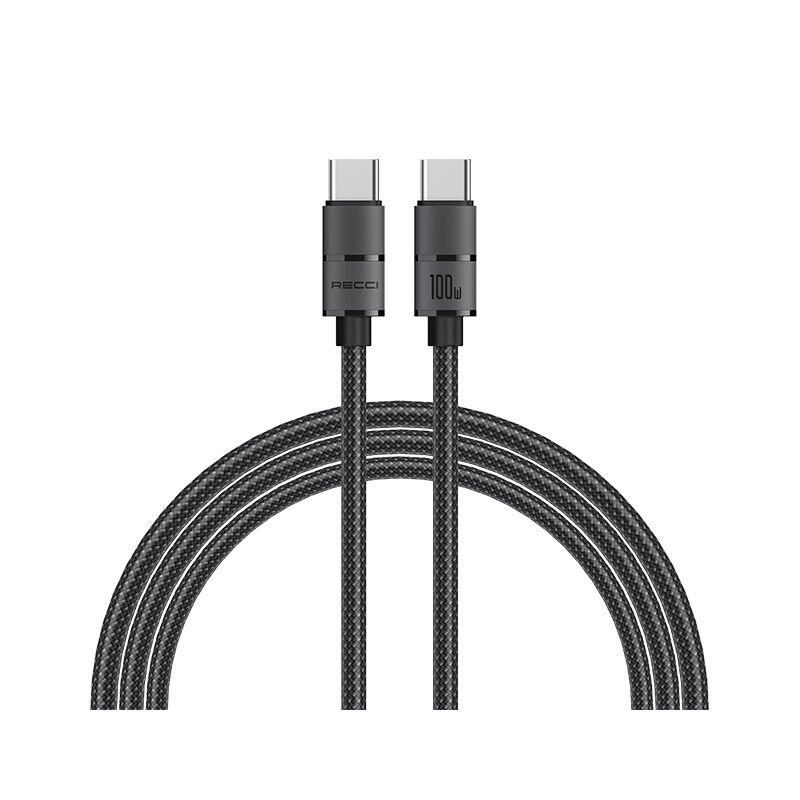 Recci RS08CCPD Warrior Serisi 100W Hızlı Şarj Özellikli Type-C To Type-C PD Kablo 1.2M