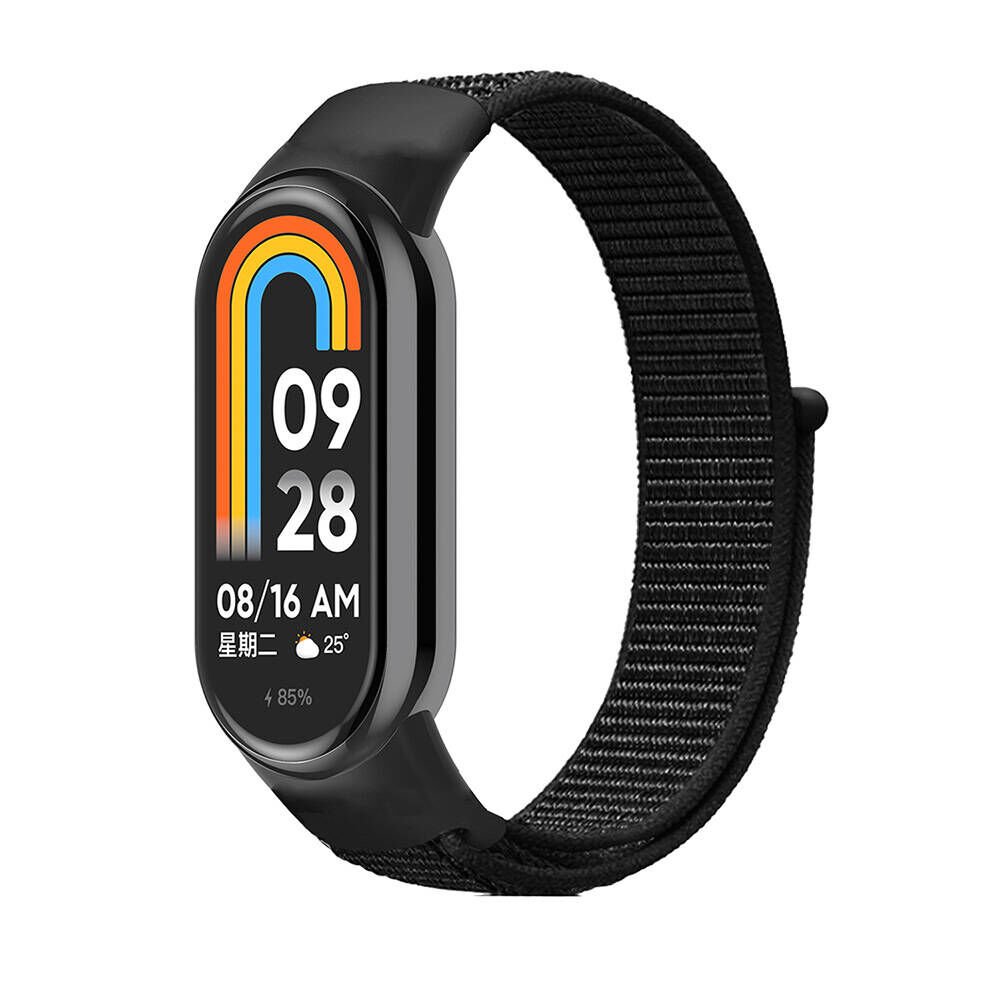 Xiaomi Mi Band 9 Hasır Kordon Kaliteli Tasarım (KRD-03) Koyu Siyah
