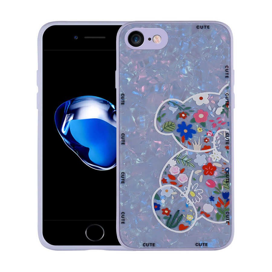 Apple iPhone SE 2022 Kılıf Desenli Sert Silikon HEPTEKİLETİŞİM Mumila Kapak